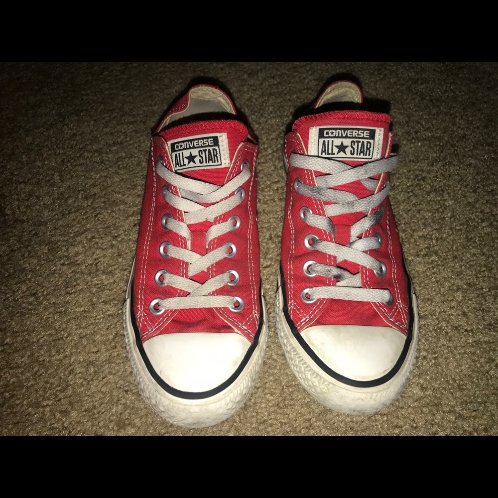 Red converse size 7 women